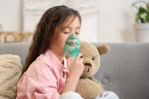 Chronically Ill Child Using a Nebulizer in Their Home